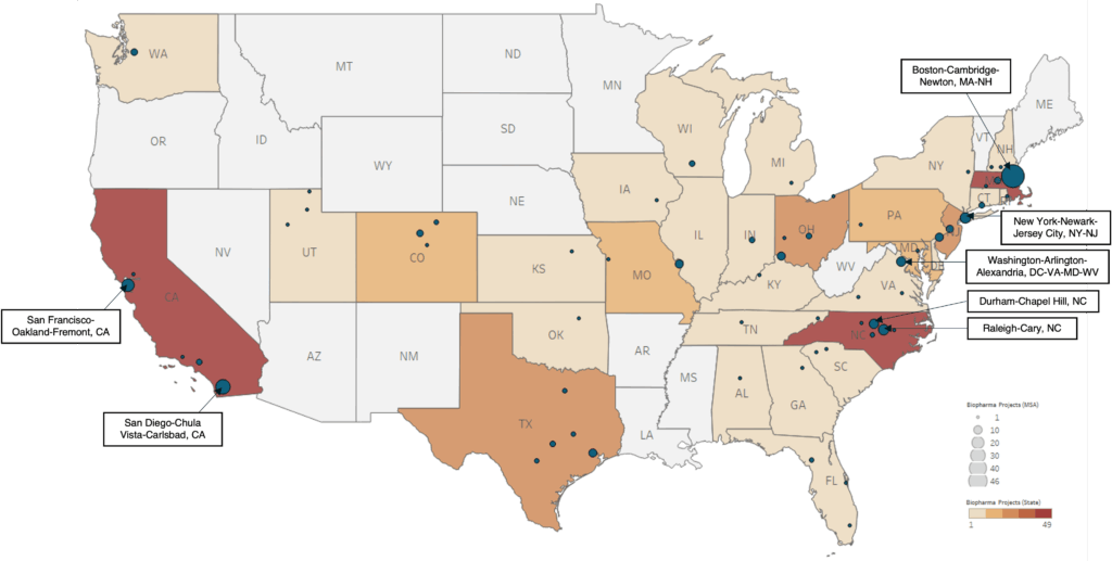 US Biopharma Activity Map - Life Sciences Site Selection: Trends Shaping the Future of Biopharma