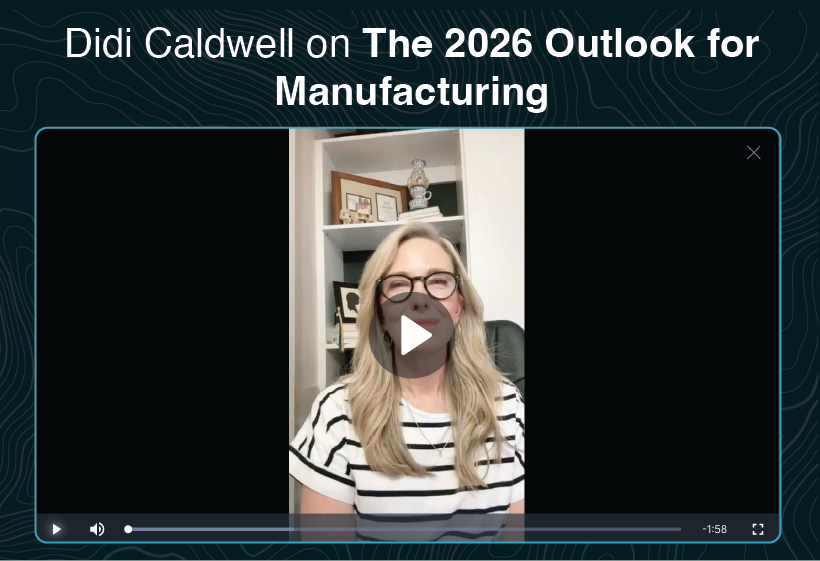 Video thumbnail of Didi Caldwell talking about the industry outlook for site selection for manufactures. 