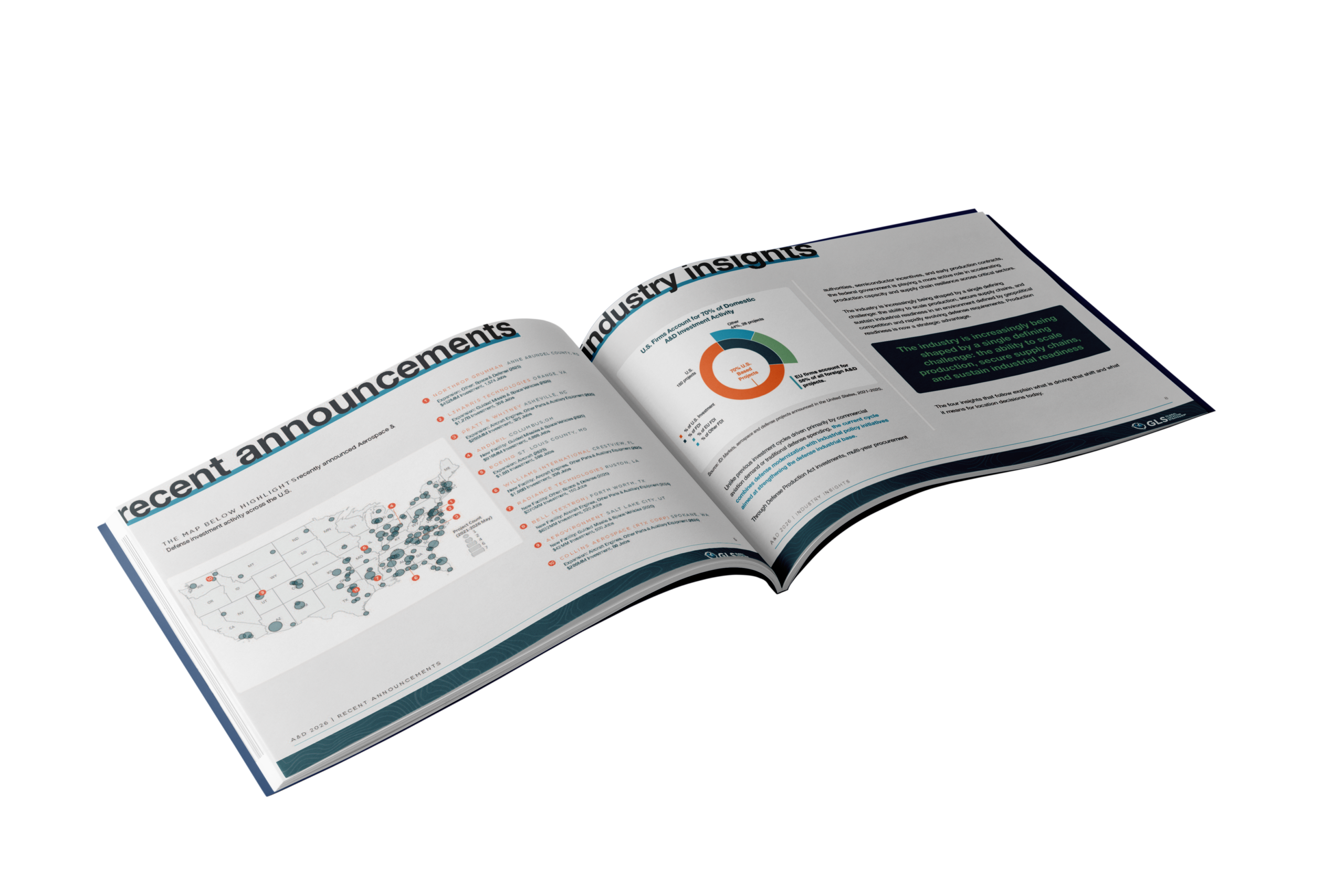 inside pages of the 2026 aerospace and defense report.